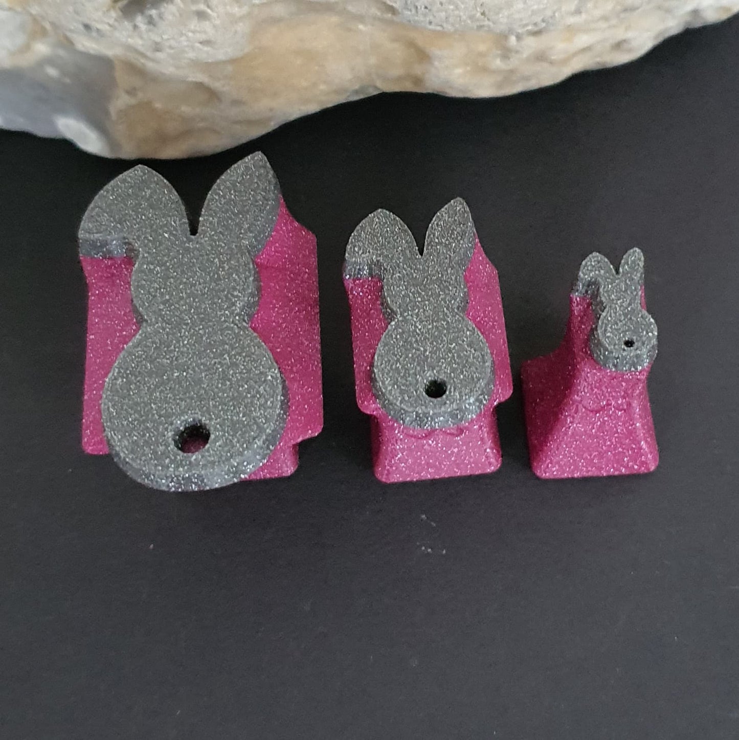 Stempelset Hase mit Knickohr von hinten 3er Set