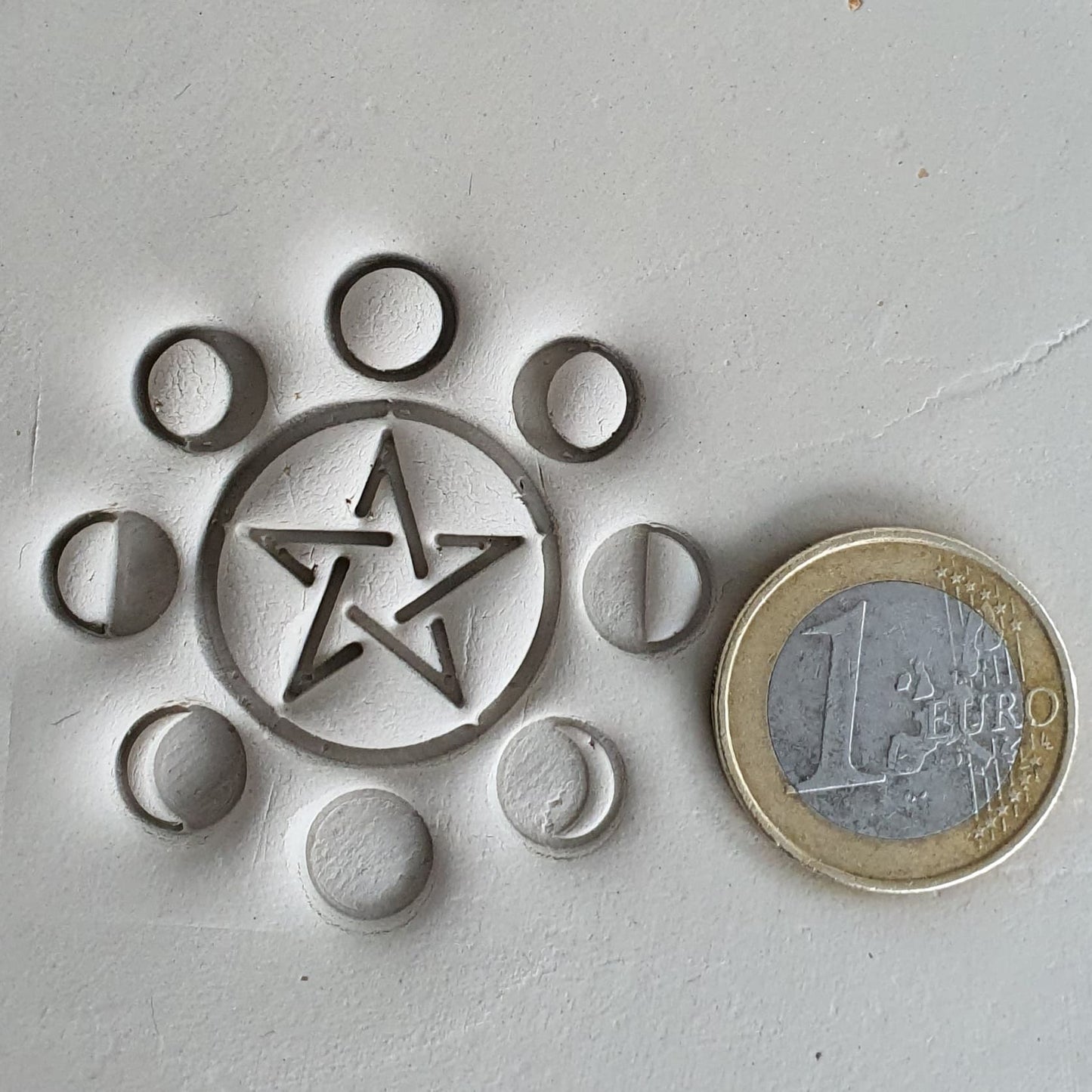Stempel Mondphasen Pentagramm