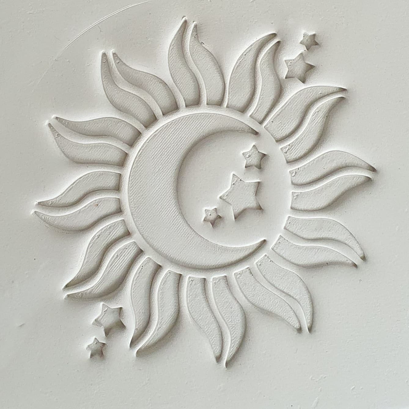 Stempelplatte Sonne Mond & Sterne