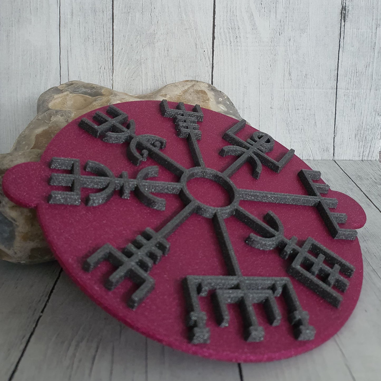 Stempelplatte Vegvisir ohne Runenkranz