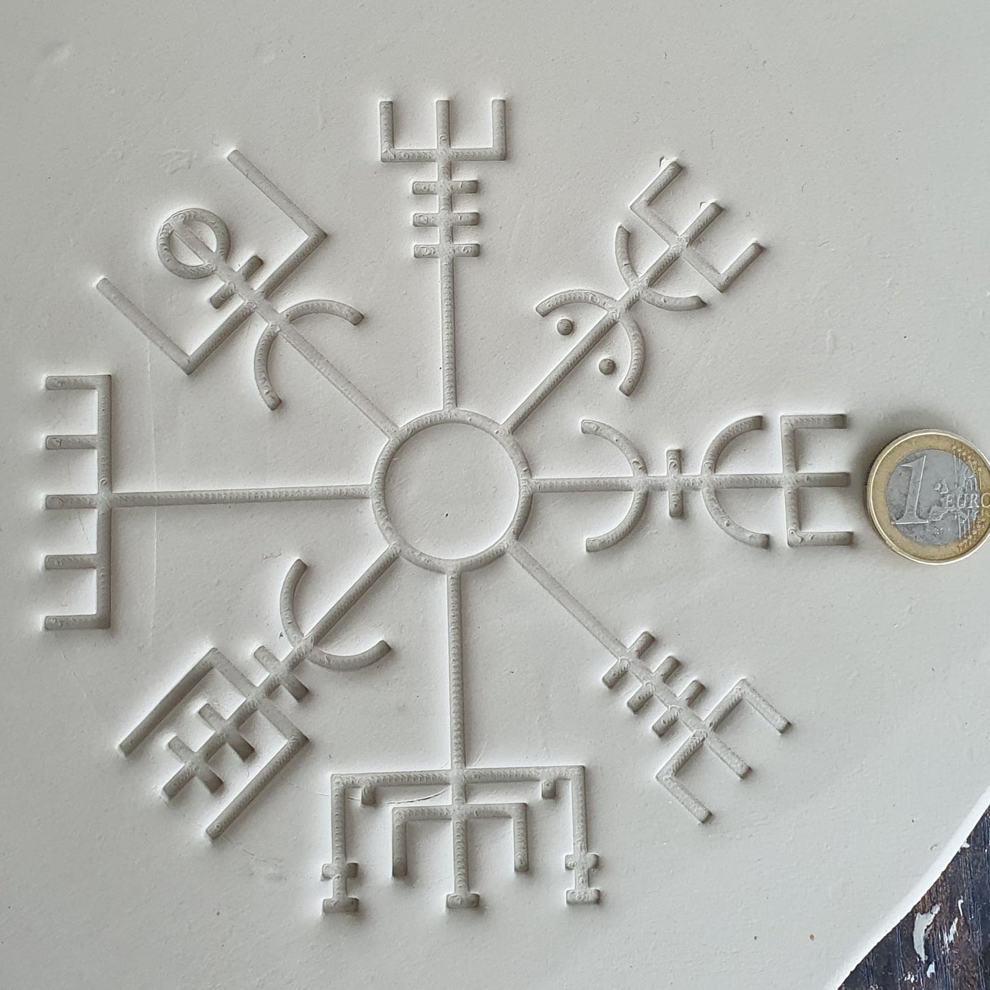 Stempelplatte Vegvisir ohne Runenkranz