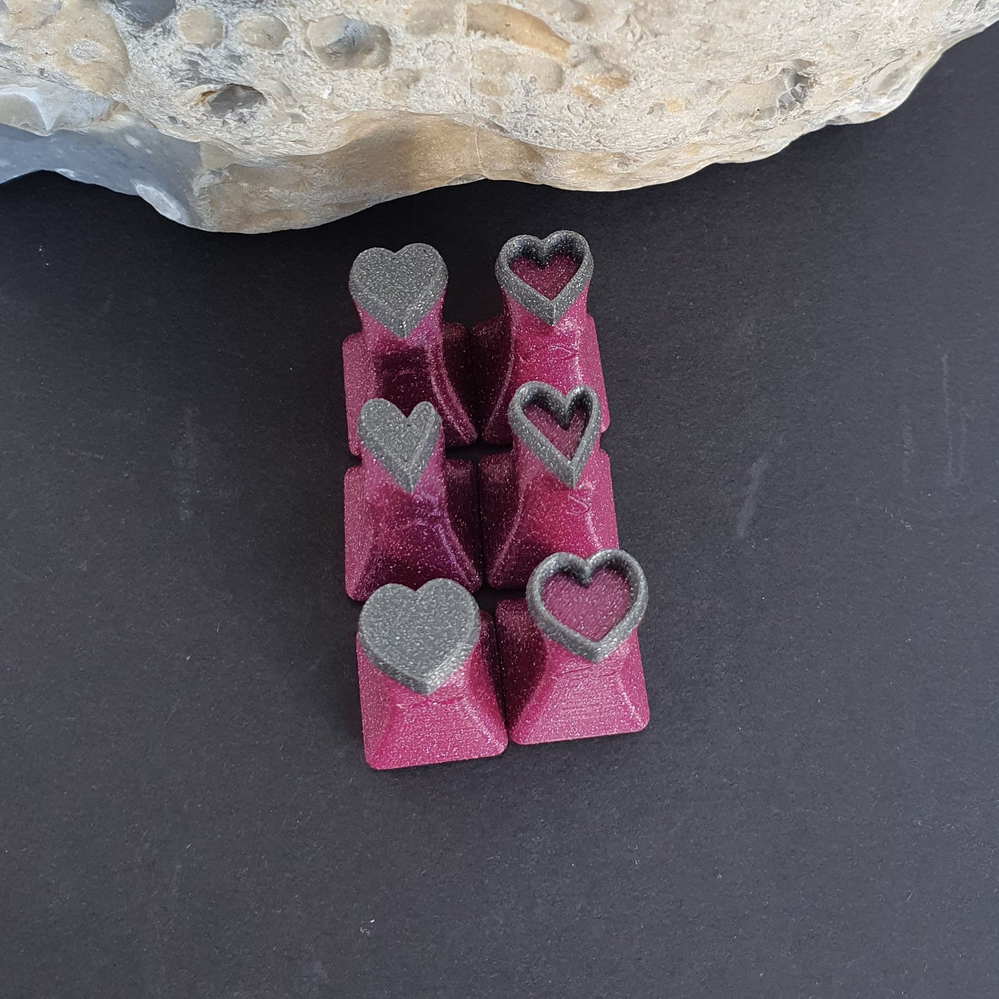 Stempelset Herz Mini klein ( 6er Set )