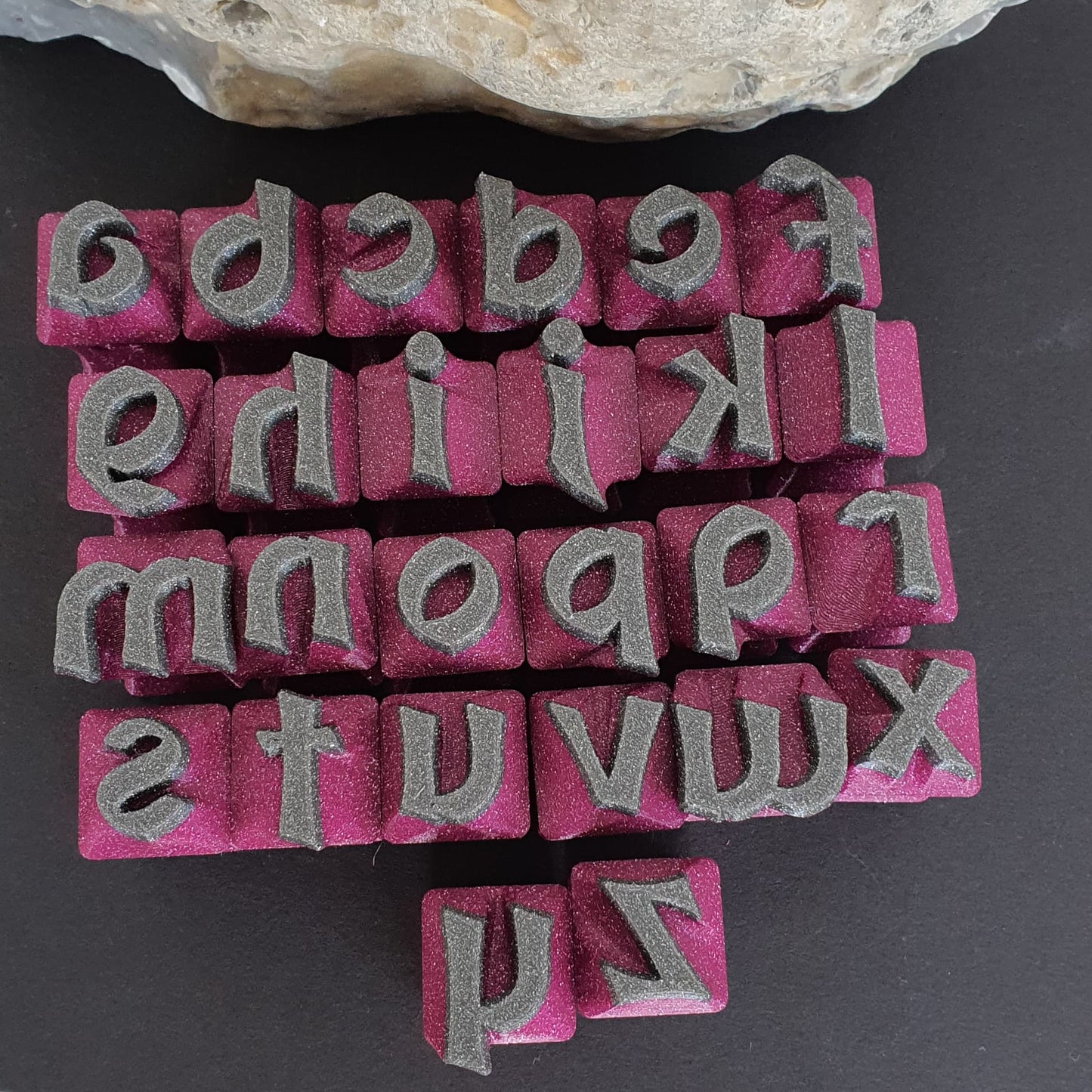 Tonstempel - Set Mittelalterliche Buchstaben