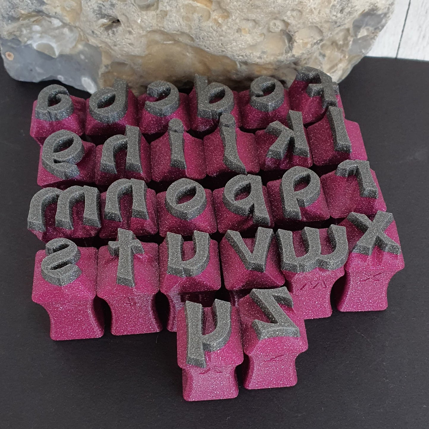 Tonstempel - Set Mittelalterliche Buchstaben