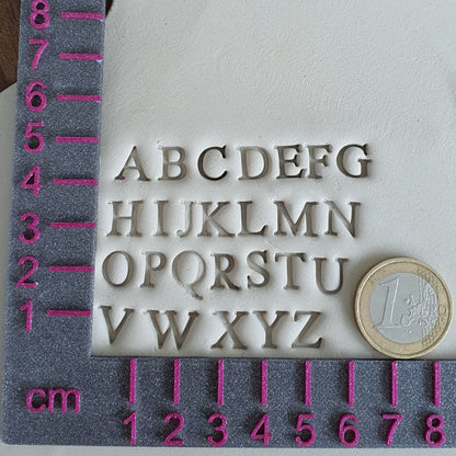 Tonstempel Buchstaben Set - Schreibmaschinen Schrift