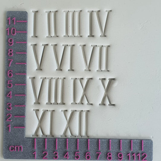 Stamp set Roman numerals for clock face