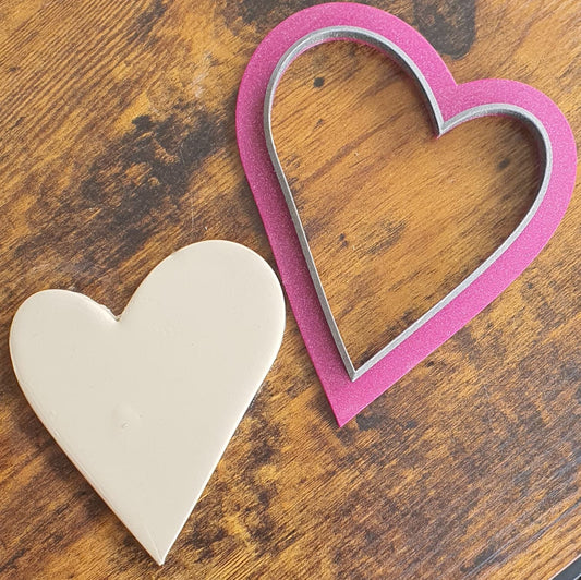 Heart cookie cutter slanted