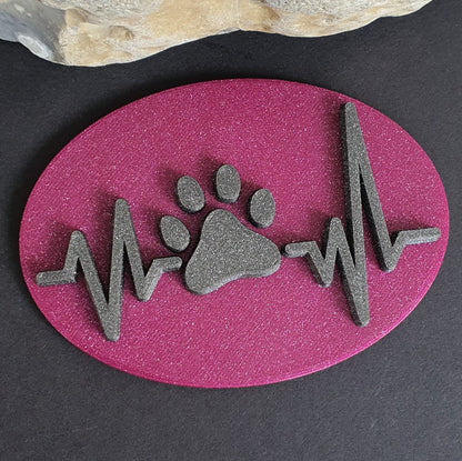 Stamp plate heartbeat cat