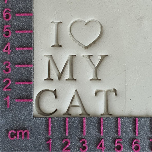 Stamp plate - I love my cat