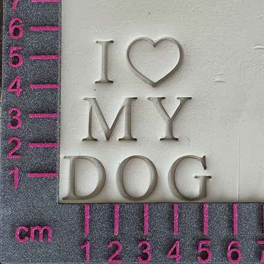 Stamp plate - I love my dog