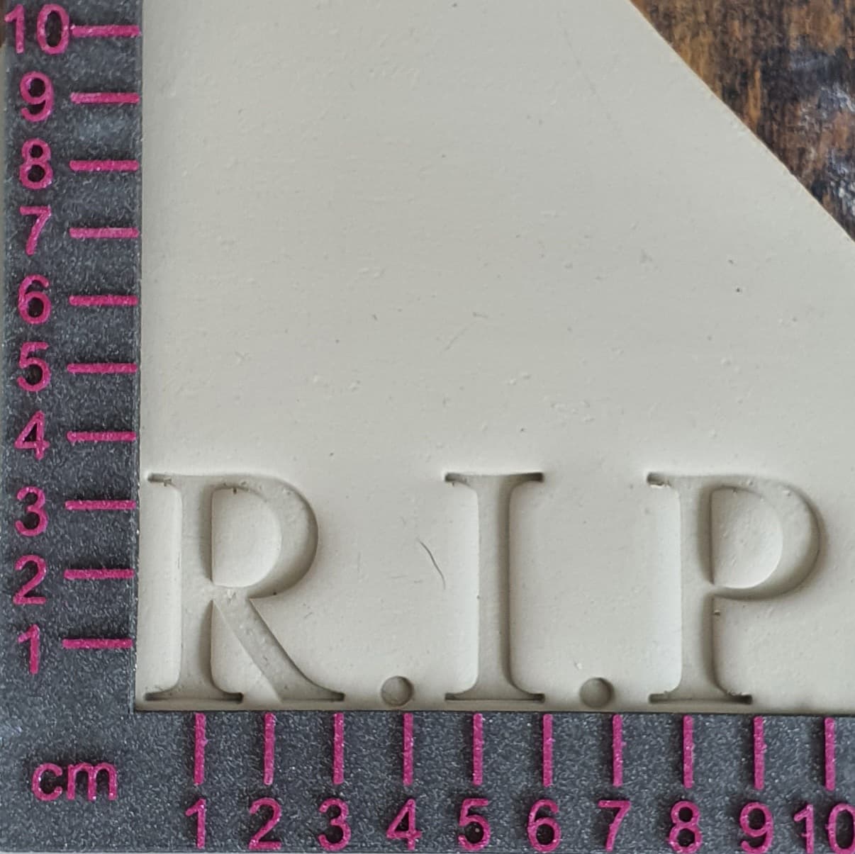 Plaque tampon - RIP Repose en paix