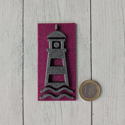 Stempelplatte - Leuchtturm Welle
