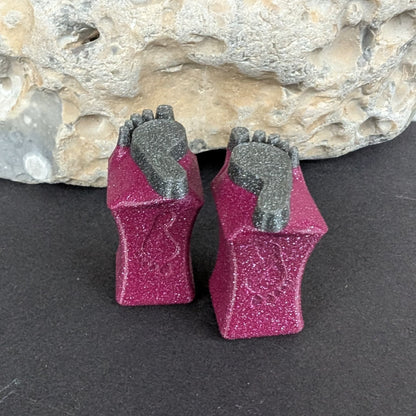 Stempel Fußabdruck Mensch - Pfote Hund Katze