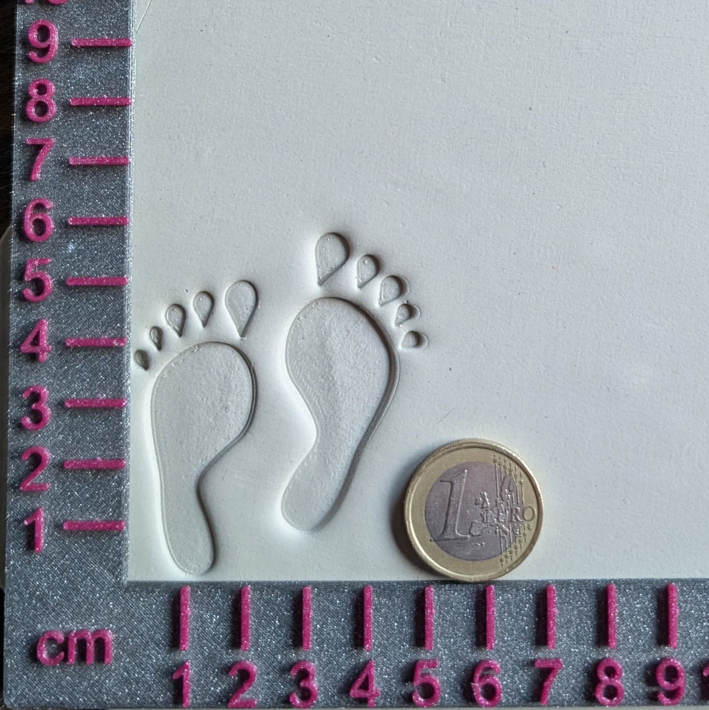 Stempel Fußabdruck Mensch - Pfote Hund Katze