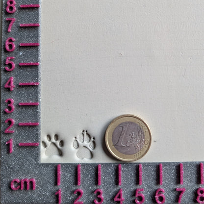 Stempel Fußabdruck Mensch - Pfote Hund Katze