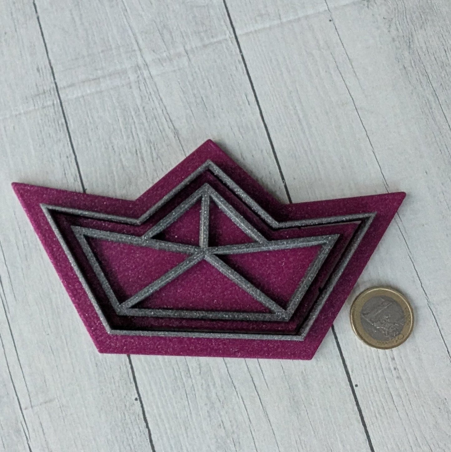 Ausstecher Papierboot mit Stempel