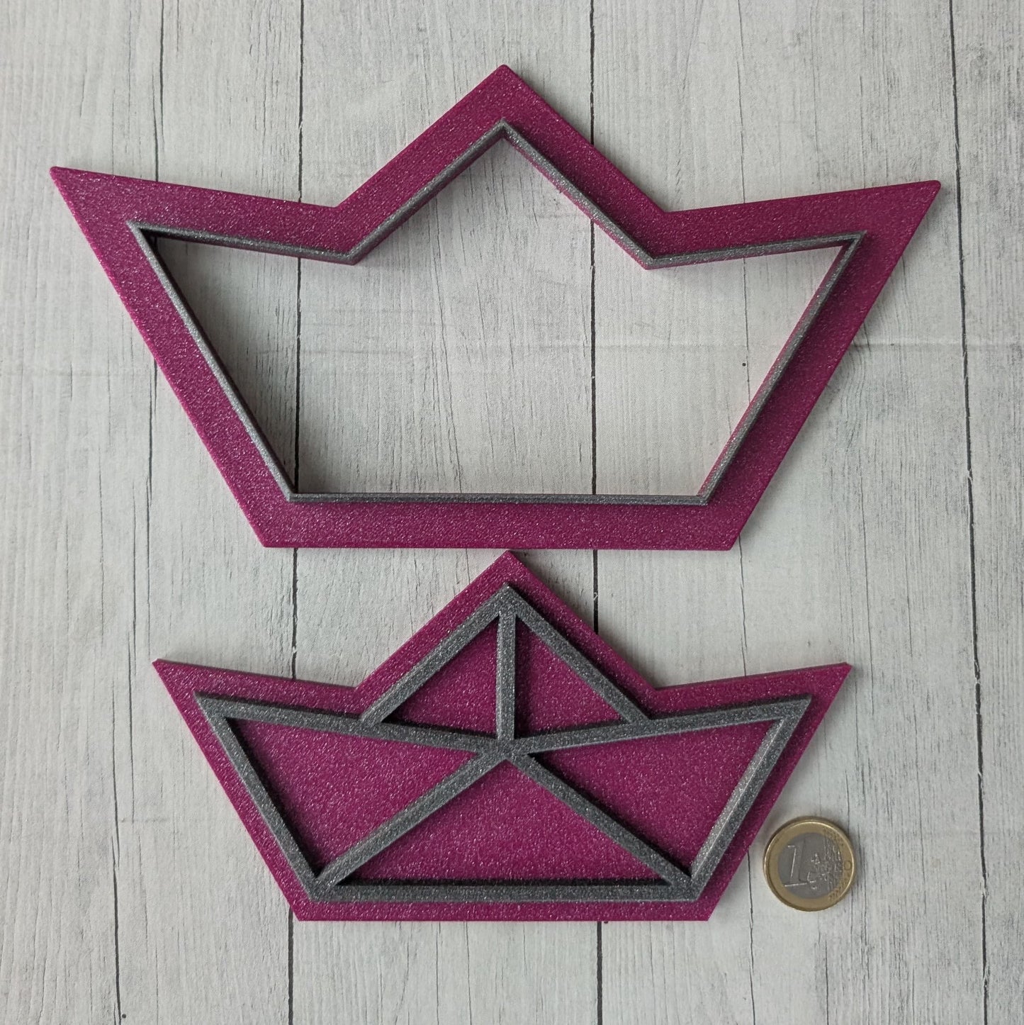 Ausstecher Papierboot mit Stempel