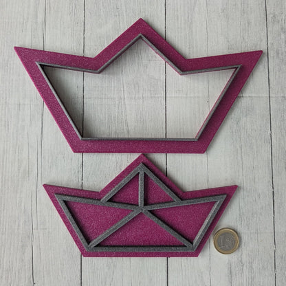 Ausstecher Papierboot mit Stempel