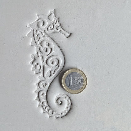 Stempelplatte Seepferdchen Ornament