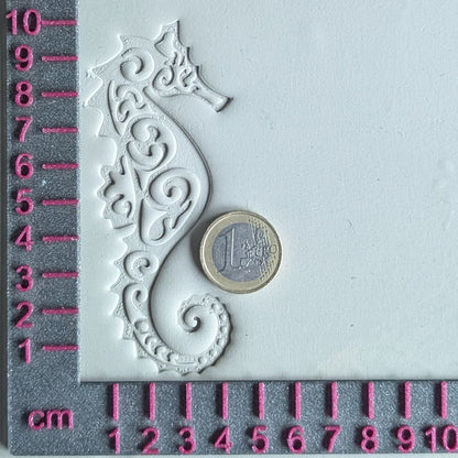 Stempelplatte Seepferdchen Ornament