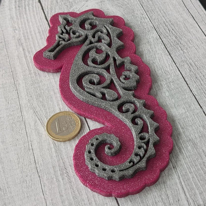 Stempelplatte Seepferdchen Ornament