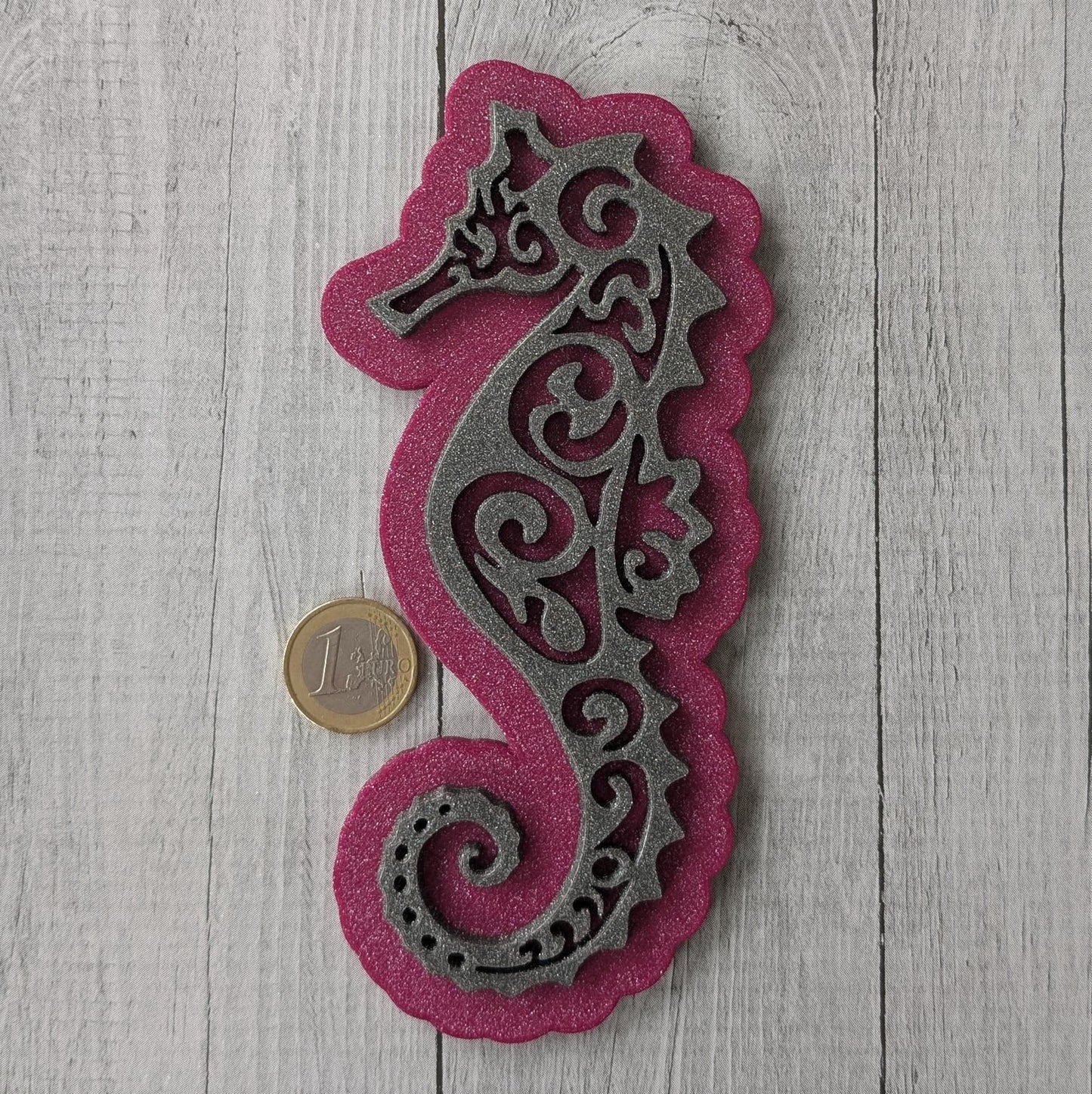 Stempelplatte Seepferdchen Ornament