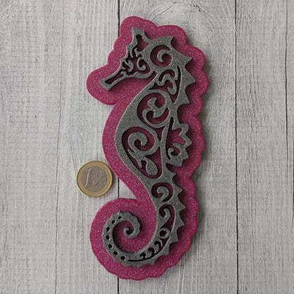 Stempelplatte Seepferdchen Ornament