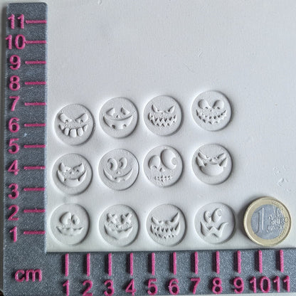 Stempelplatten Set Halloween Fratze