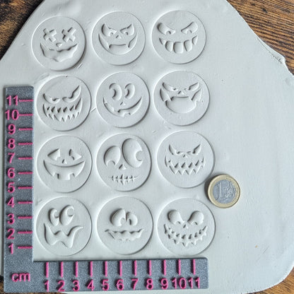 Stempelplatten Set Halloween Fratze