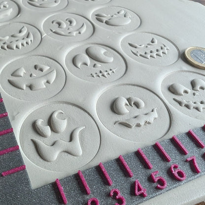 Stempelplatten Set Halloween Fratze