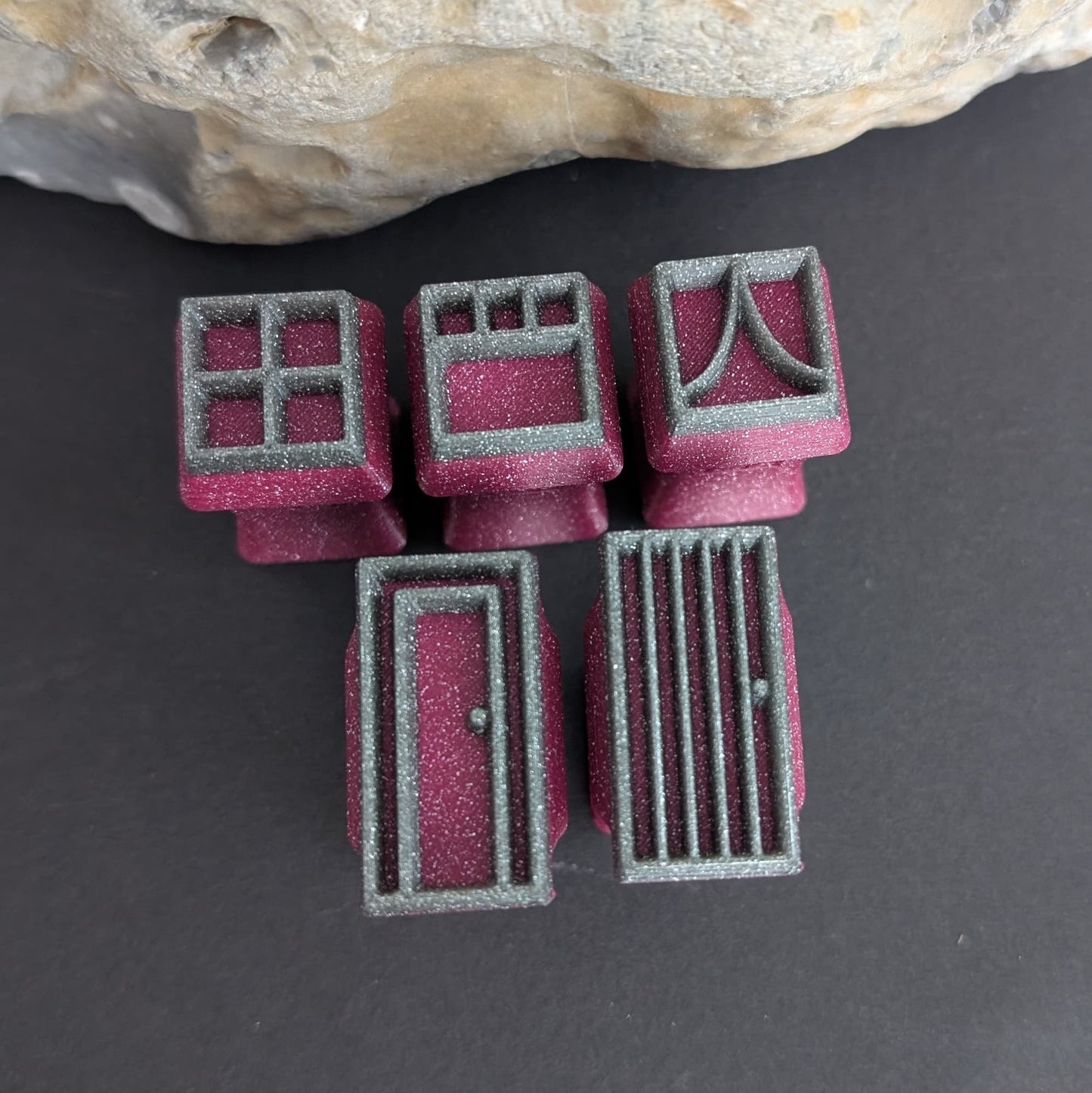 Stempelset Fenster & Türen 1 - Eckig