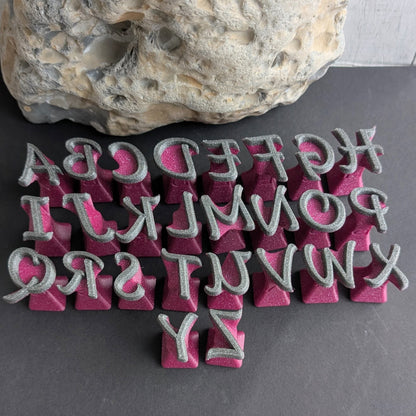 Clay stamp letter set - cursive