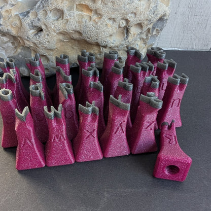 Ensemble de lettres de tampons en argile - cursive