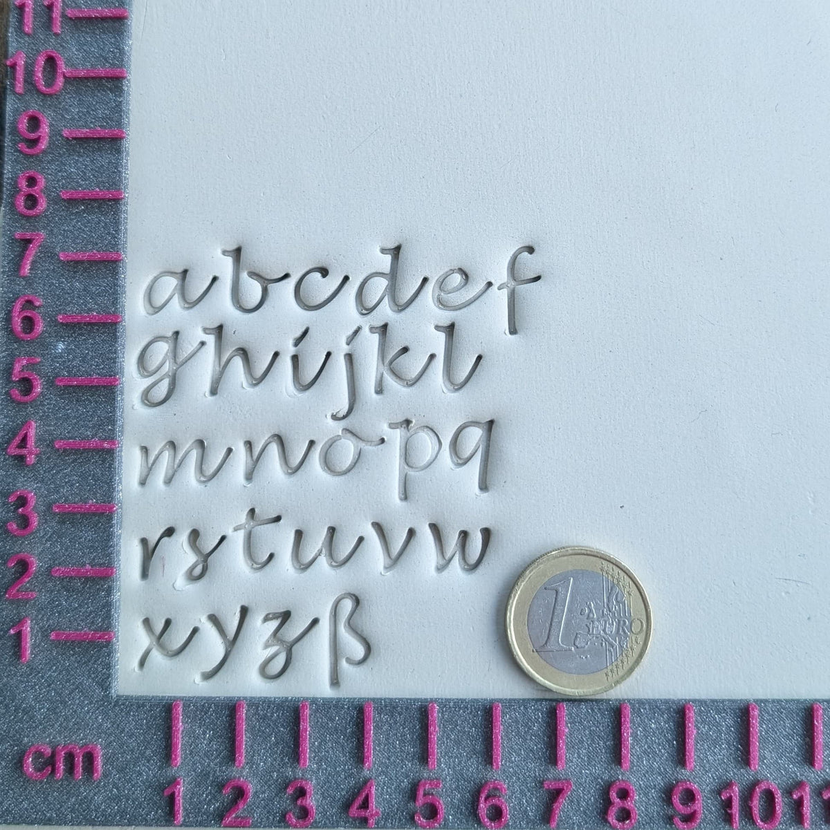 Ensemble de lettres de tampons en argile - cursive