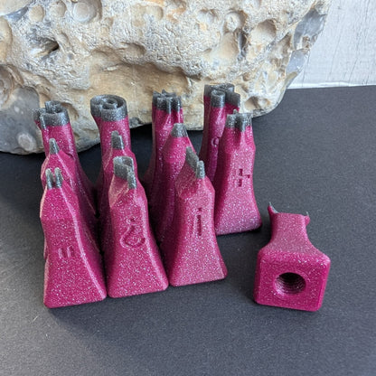 Ensemble de lettres de tampons en argile - cursive