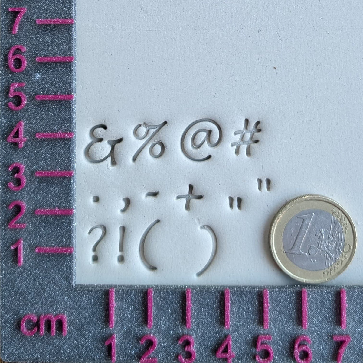 Ensemble de lettres de tampons en argile - cursive