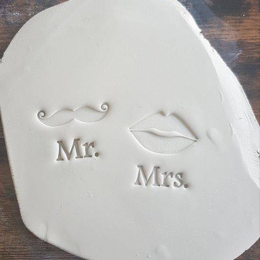 Stamp Set Wedding Mr. &amp; Mrs. Set of 4 