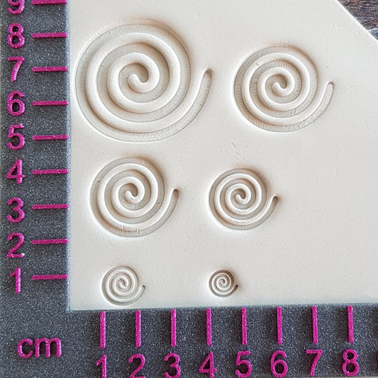 Left Spiral Stamp Set of 6