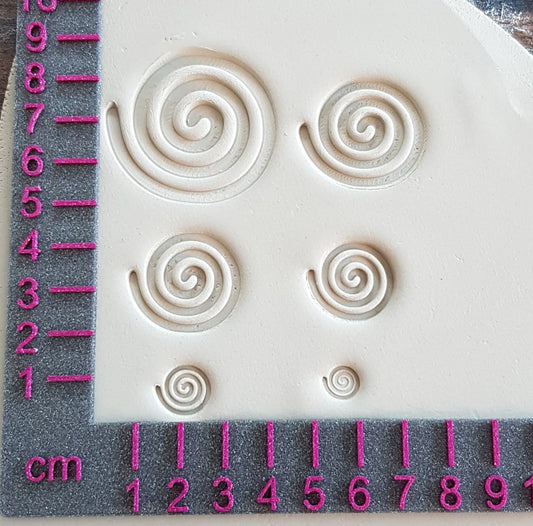 Right Spiral Stamp Set of 6