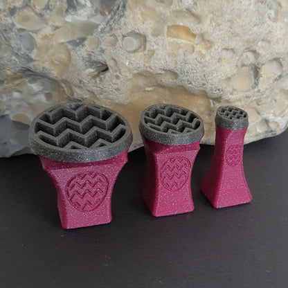 Set of 3 Egg Zig Zag stamps