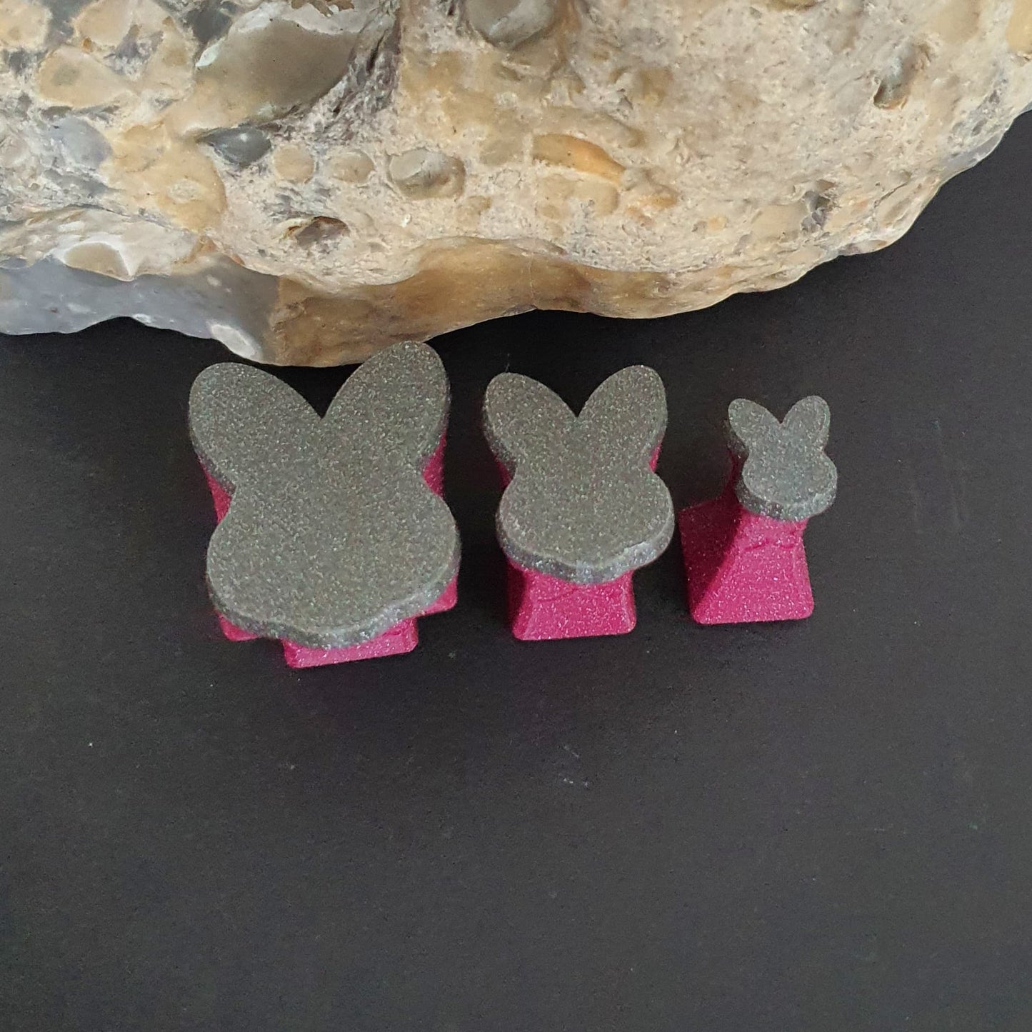 Tête de lapin jeu de tampons 3 pièces