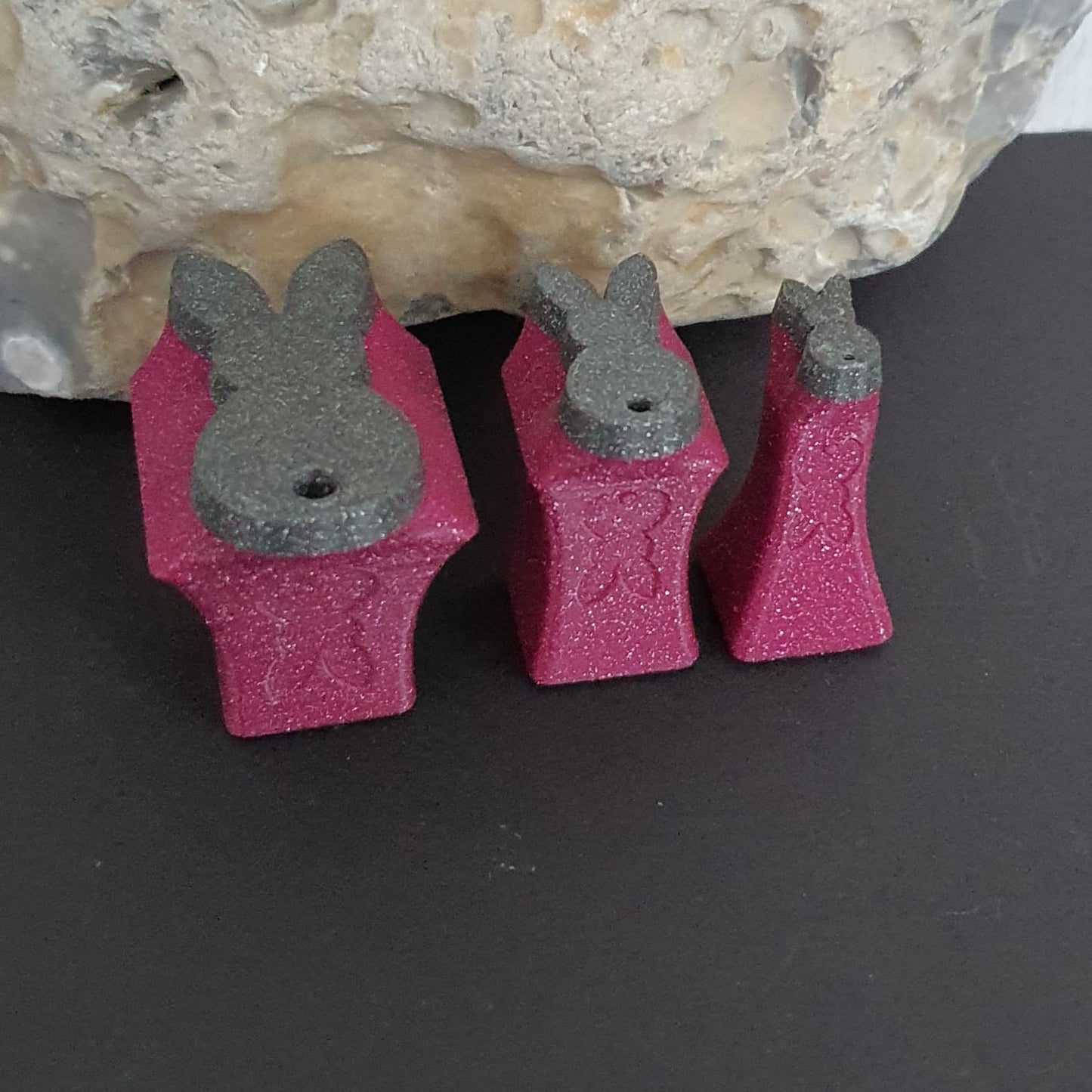 Set of 3 Bunnies rear view stamps