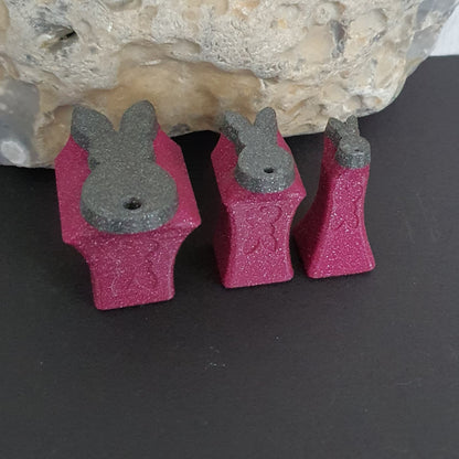 Set of 3 Bunnies rear view stamps