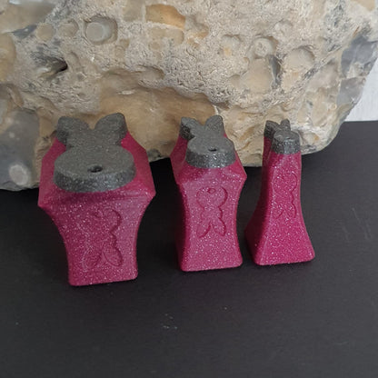 Set of 3 Bunnies rear view stamps