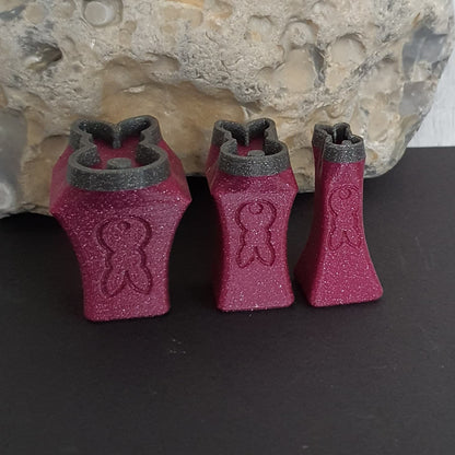 Set of 3 Bunnies rear view outline stamps