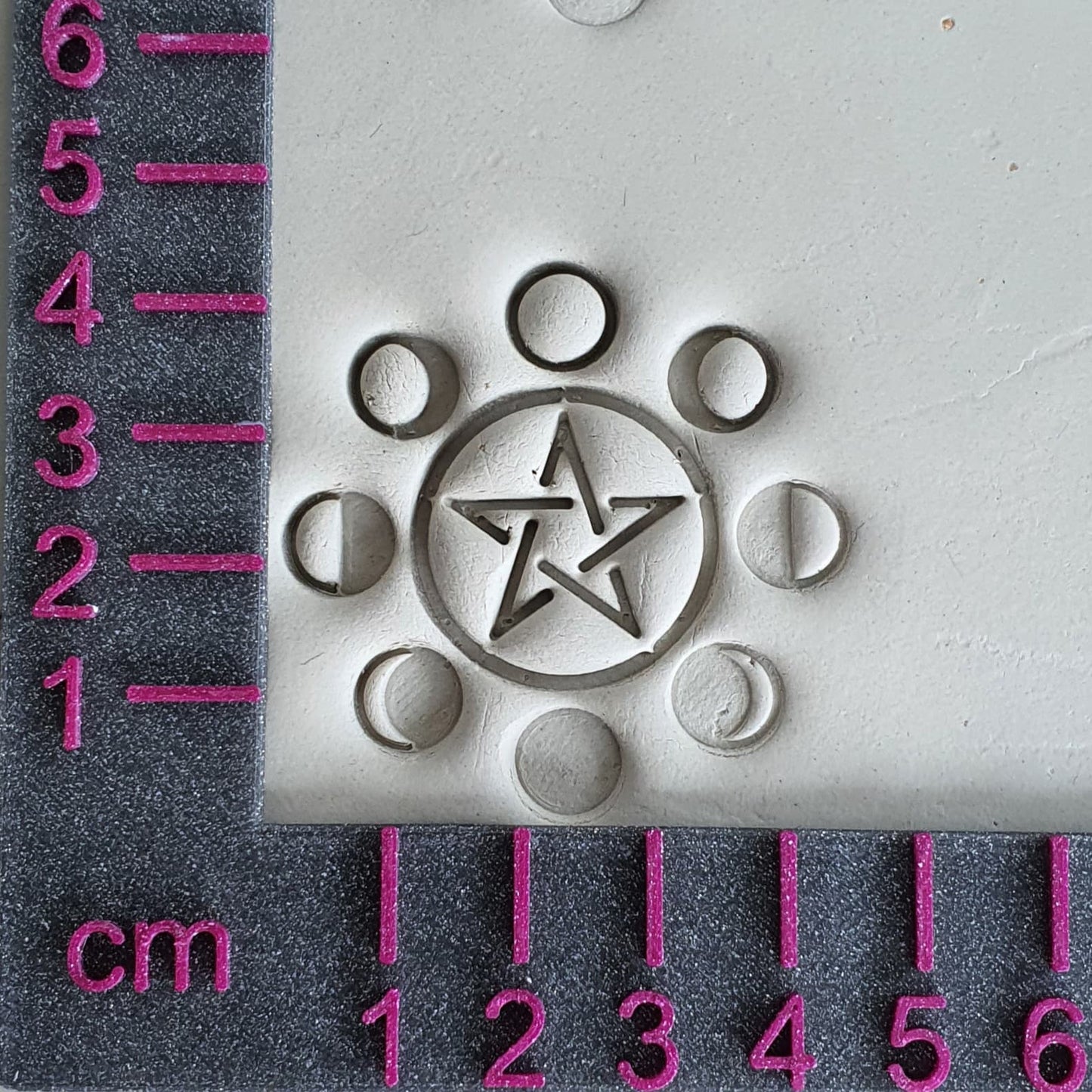 Stempel Mondphasen Pentagramm