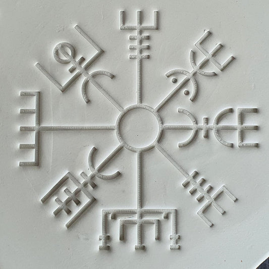 Stempelplatte Vegvisir ohne Runenkranz