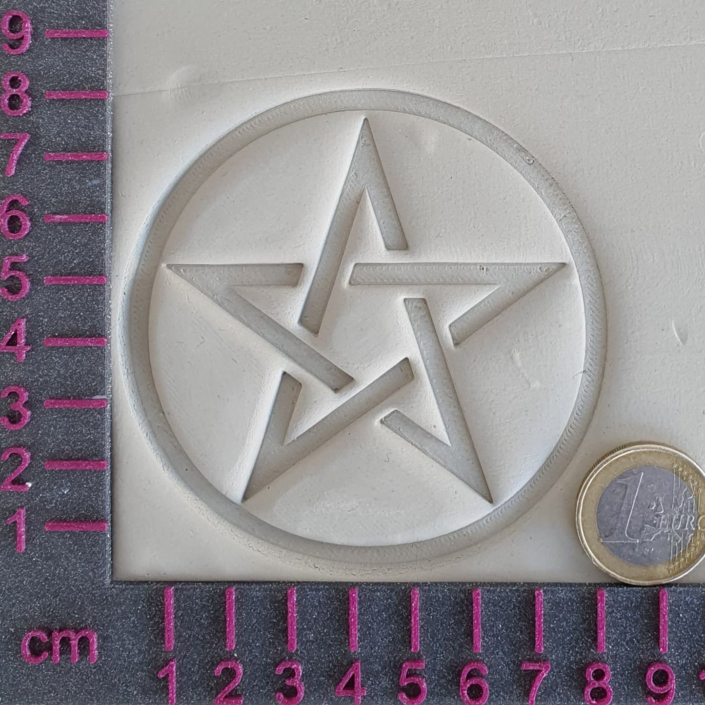 Timbre plaque pentagramme