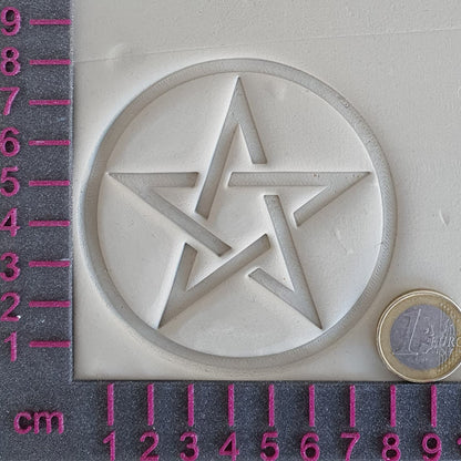 Timbre plaque pentagramme