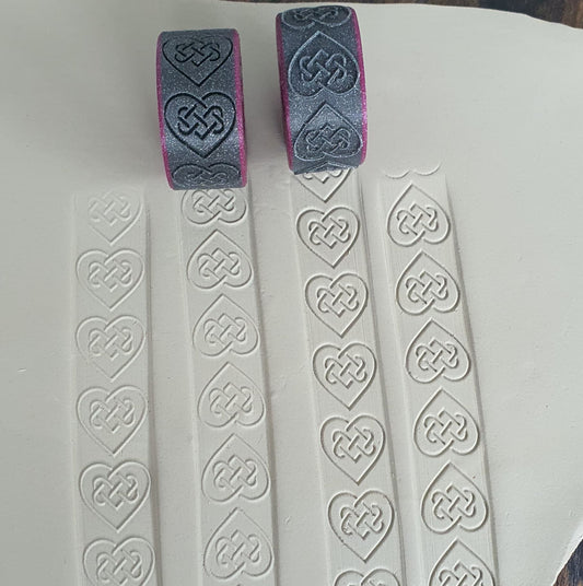 Rouleaux à motifs 20mm serti coeur celtique 